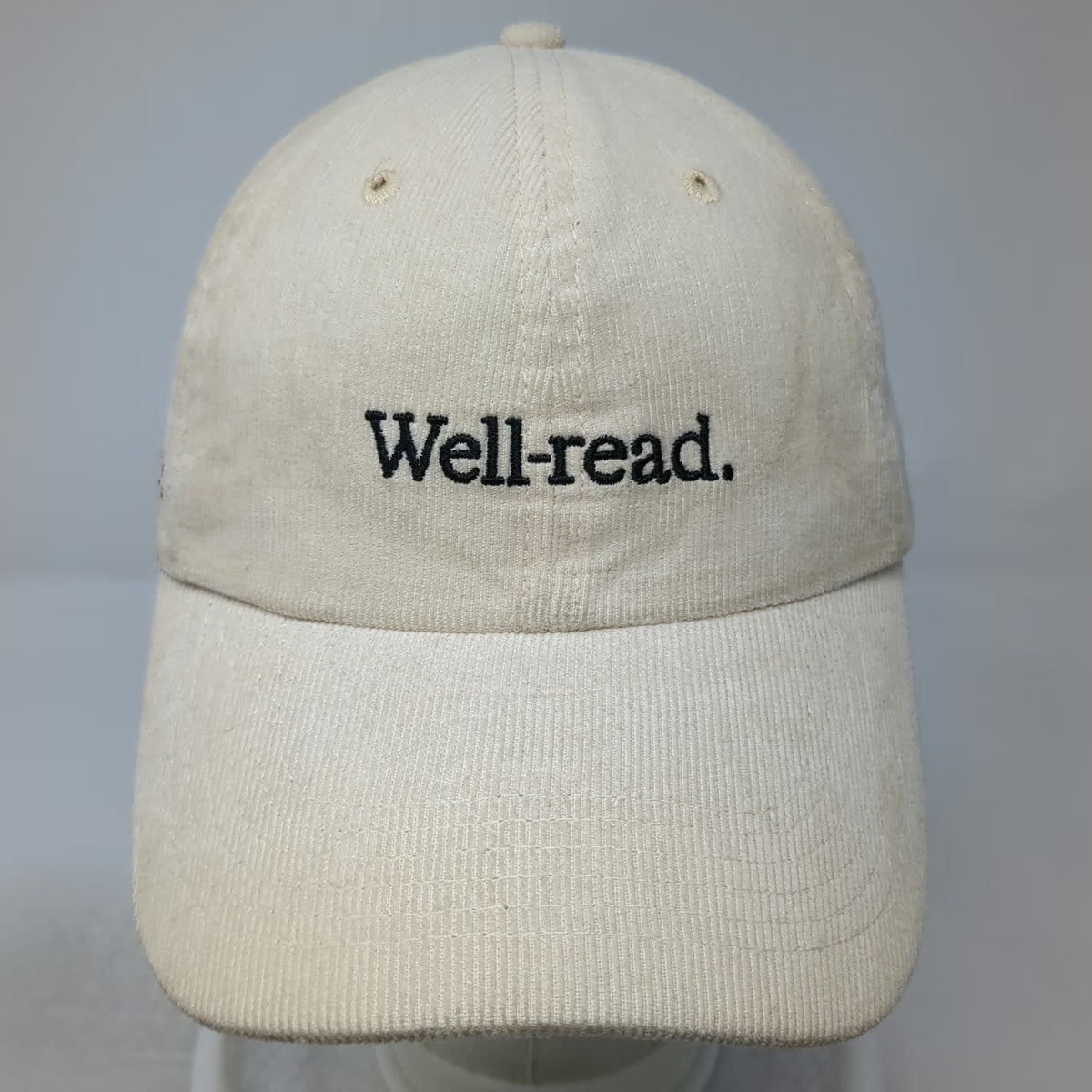 Book of the Month Baseball Cap Beige One Size Well-read Corduroy Slideback Hat