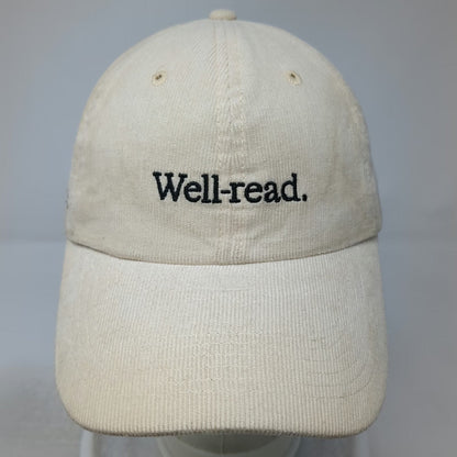 Book of the Month Baseball Cap Beige One Size Well-read Corduroy Slideback Hat