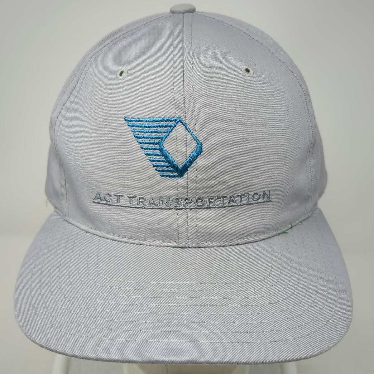 Headmaster Snapback Gray One Size Hat ACT Transportation Flat Brim Green Under