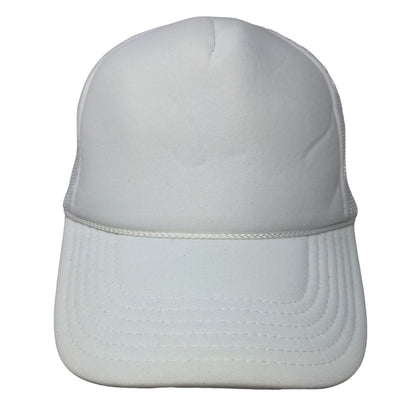 Otto Snapback Mesh Back Rope Trucker Hat White OSFM Breathable Blank