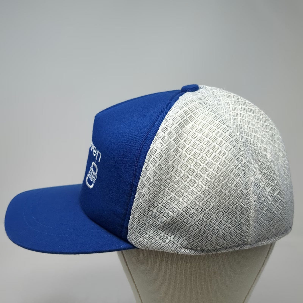 Petreven Zero Accidents Blue White One Size Trucker Hat Mesh Snapback Drilling
