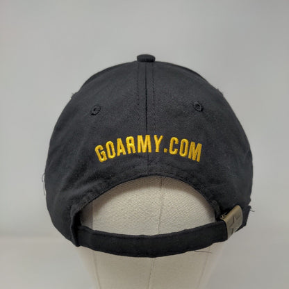 US Army Slideback Hat Black One Size Embroidered Adjustable 6 Panel