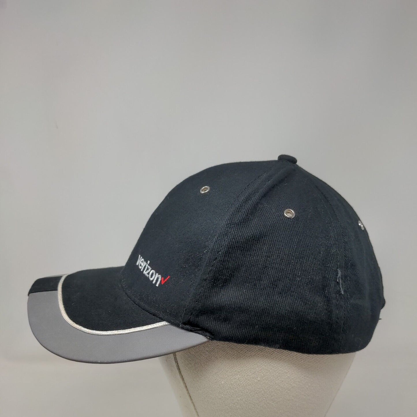 Verizon Slideback Hat Black OSFA Adjustable Embroidered Vent Holes