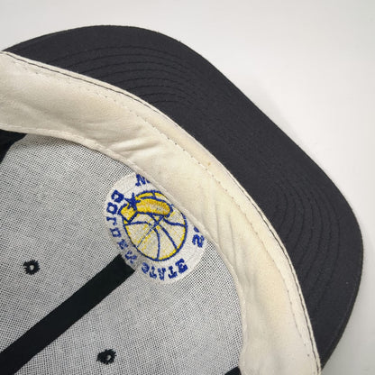 Golden State Warriors NBA OTTO Snapback Hat Black Blue Yellow White Vintage