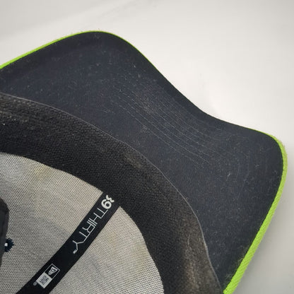 New Era NFL Seattle Seahawks Hat Blue Green L Cap 39THIRTY Stretch Fit Team Logo