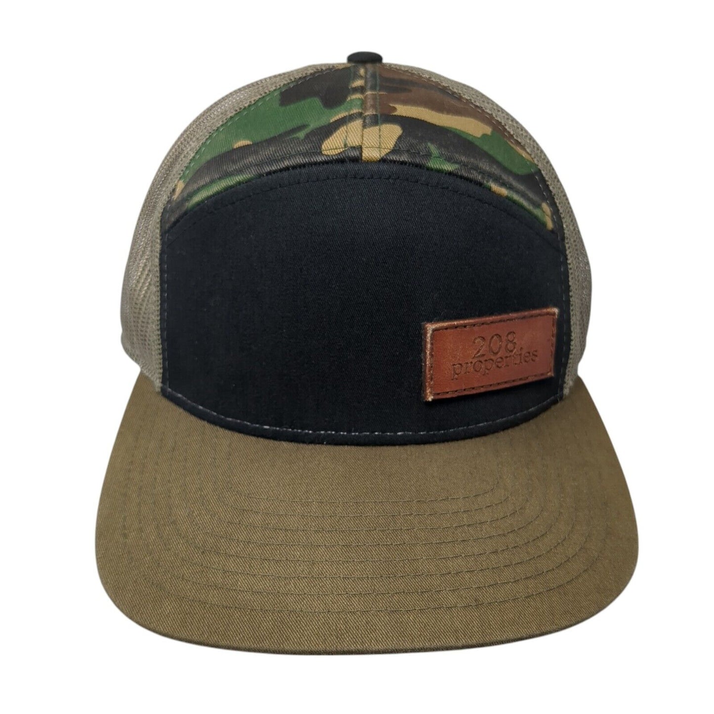 208 Properties Patch Snapback Trucker Hat Multi One Size Mesh Back