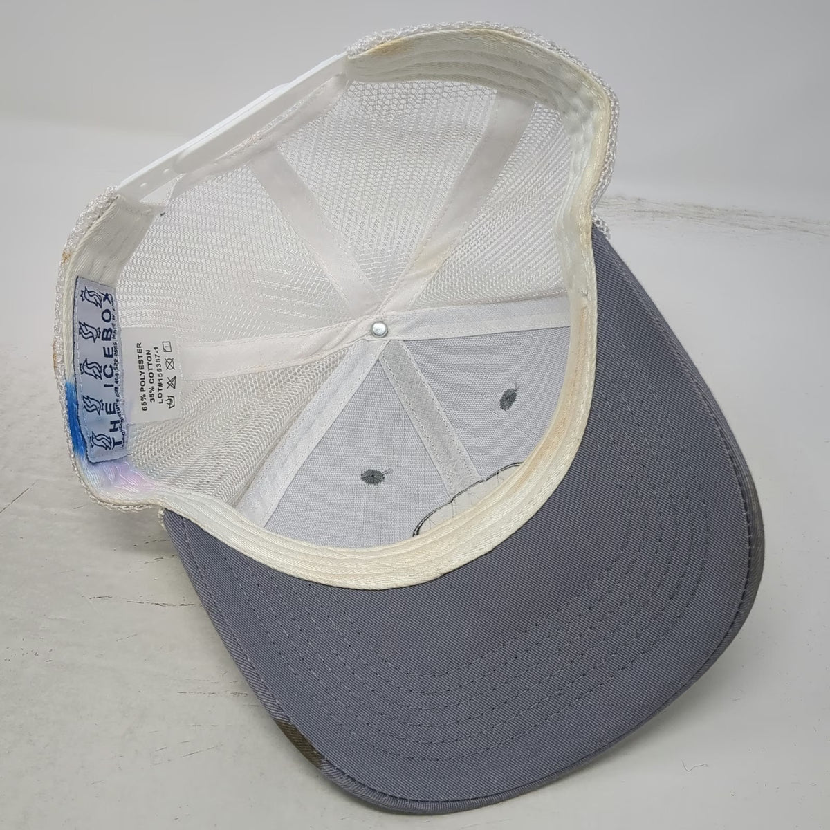 The Icebox Trucker Hat Gray White One Size Buffalo Wild Wings Weck bw-3 Patch