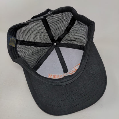Clogger Snapback Mesh Back Trucker Hat Black OSFM Embroidered 6 Panel