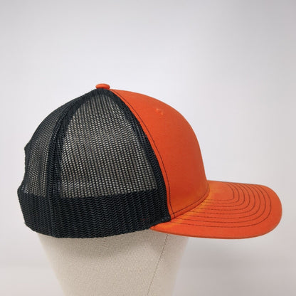 Letter C Snapback Mesh Back Trucker Hat Orange One Size Embroidered