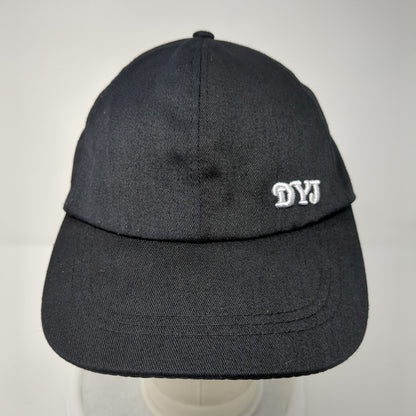 DYJ Strapback Hat Bun Ponytail Black One Size Adjustable Embroidered