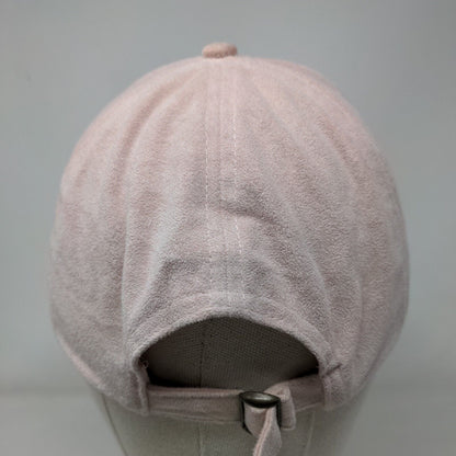 Doughnut Slideback Hat Pink One Size Adjustable Embroidered Velour 6 Panel