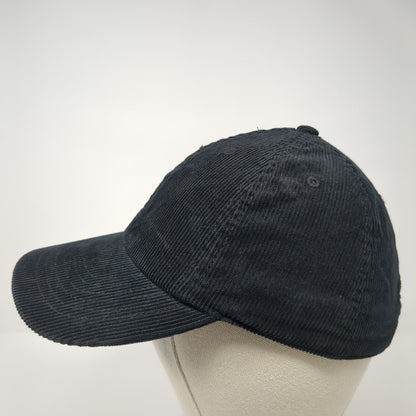 Newhattan Slideback Corduroy Hat Black One Size Adjustable 100% Cotton