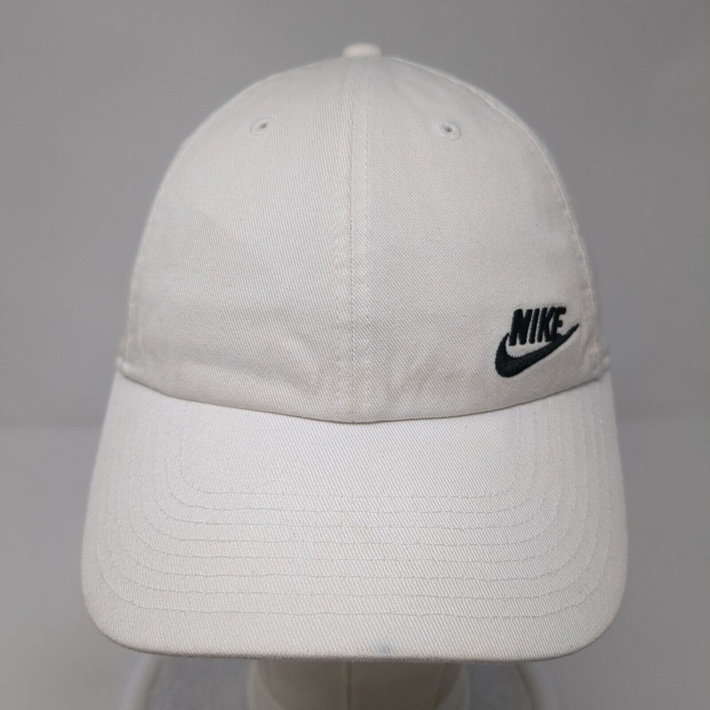 Nike Swoosh Slideback Hat White One Size Embroidered Adjustable Outdoor