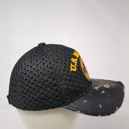 United States Marine Corps Strapback Hat Black One Size US Warriors