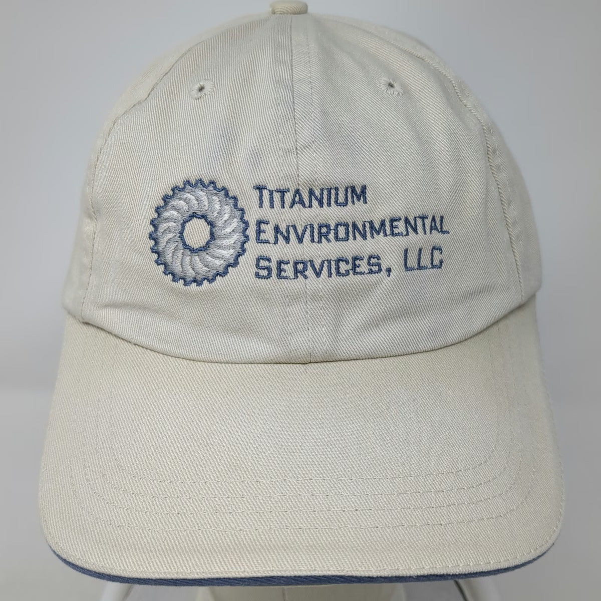 Hit Wear Baseball Cap Beige Blue One Size Titanium Environmental Services Hat