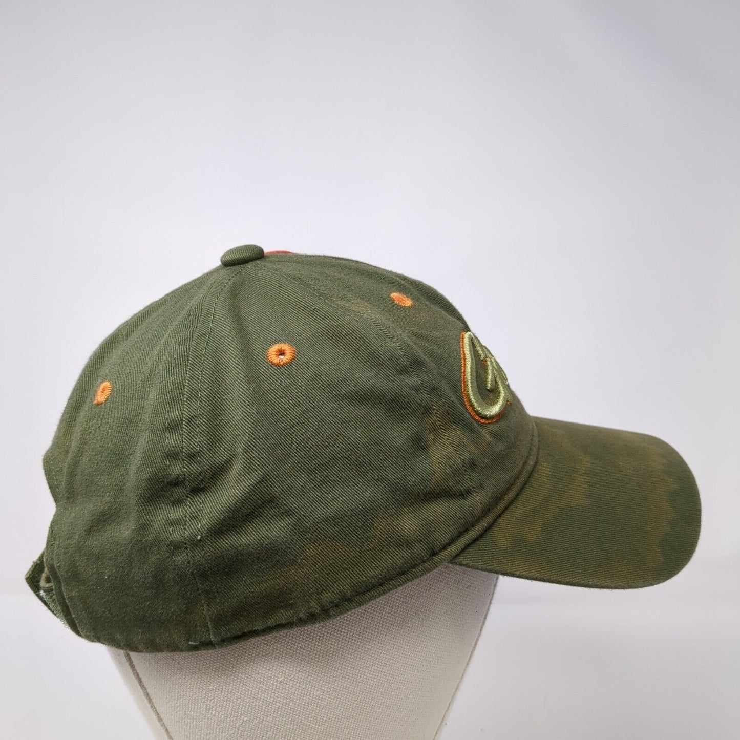 Gamakatsu Strapback Hat Green One Size Adjustable Embroidered 6 Panel