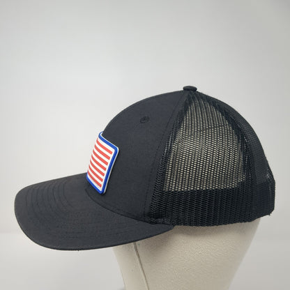 Idaho Flag Patch Snapback Mesh Back Trucker Hat Black Small Richardson
