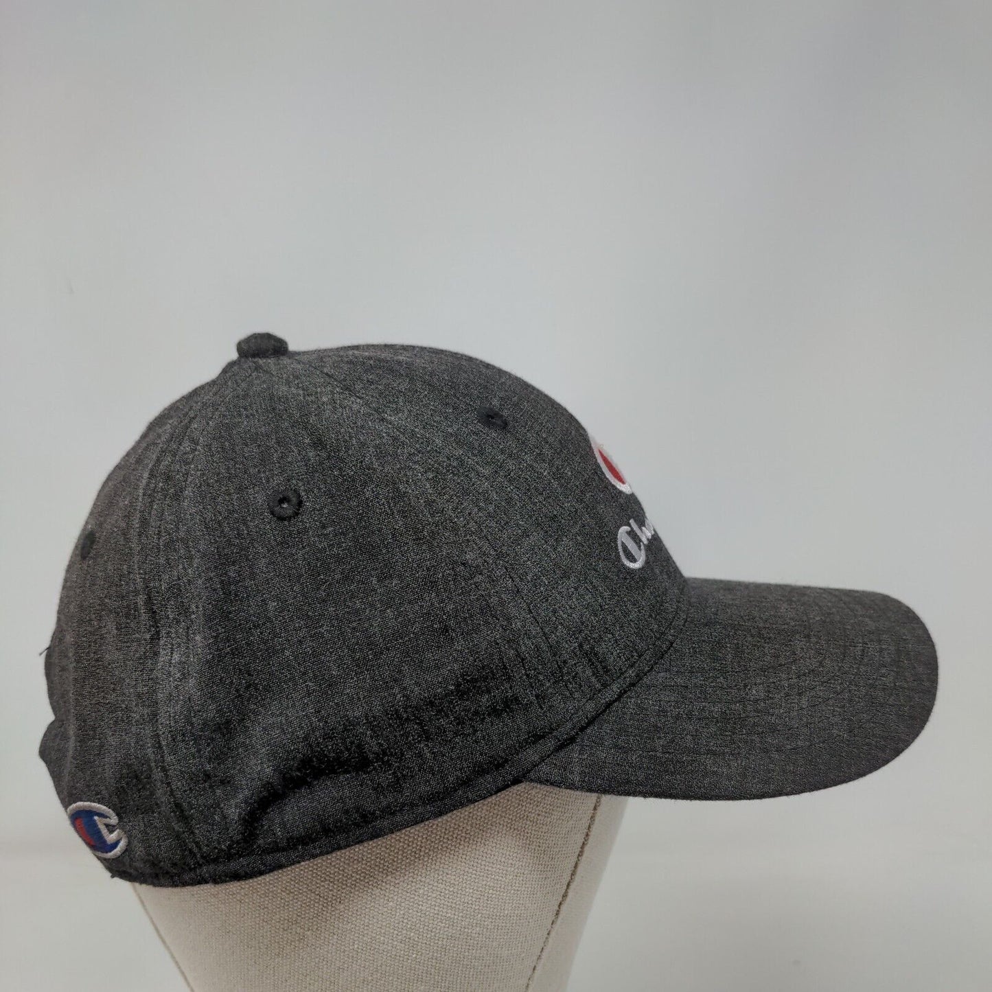 Champion Snapback Hat Gray OSFA Adjustable Embroidered Logo 6 Panel