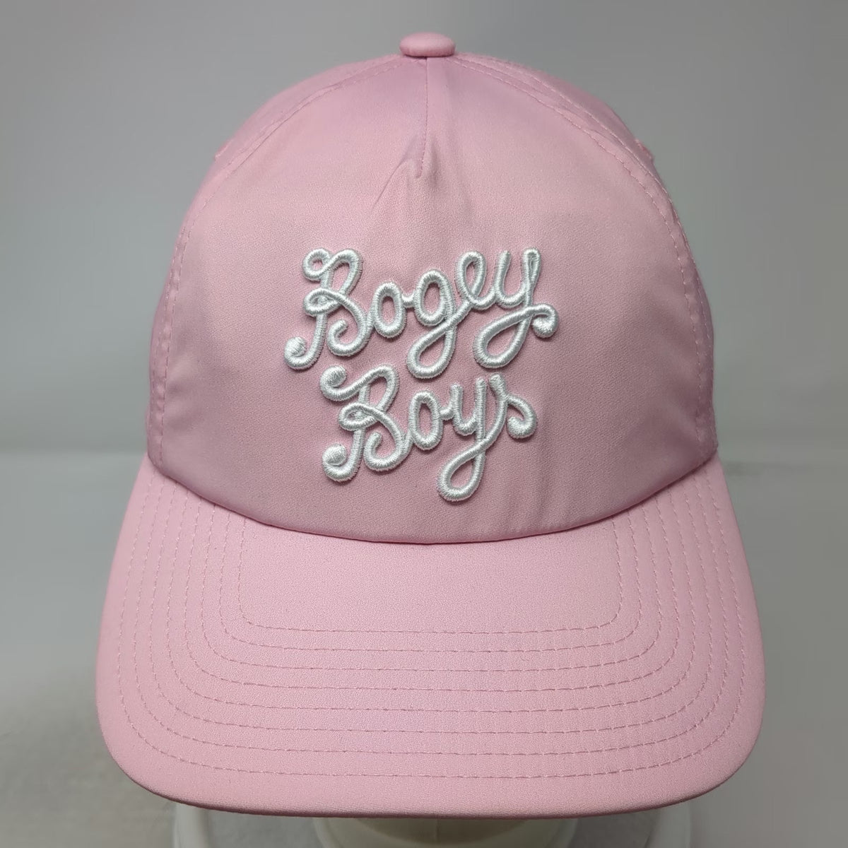 Bogey Boys 5 Panel Purple One Size Hat Script Embroidery Polyester Snapback