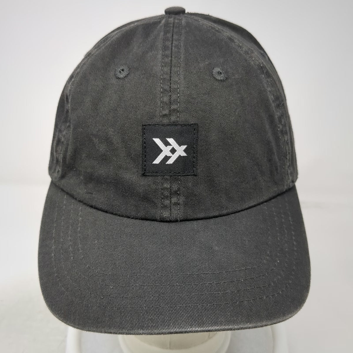 Fabletics Baseball Cap Gray One Size Checkerboard Strap Adjustable Cotton Hat