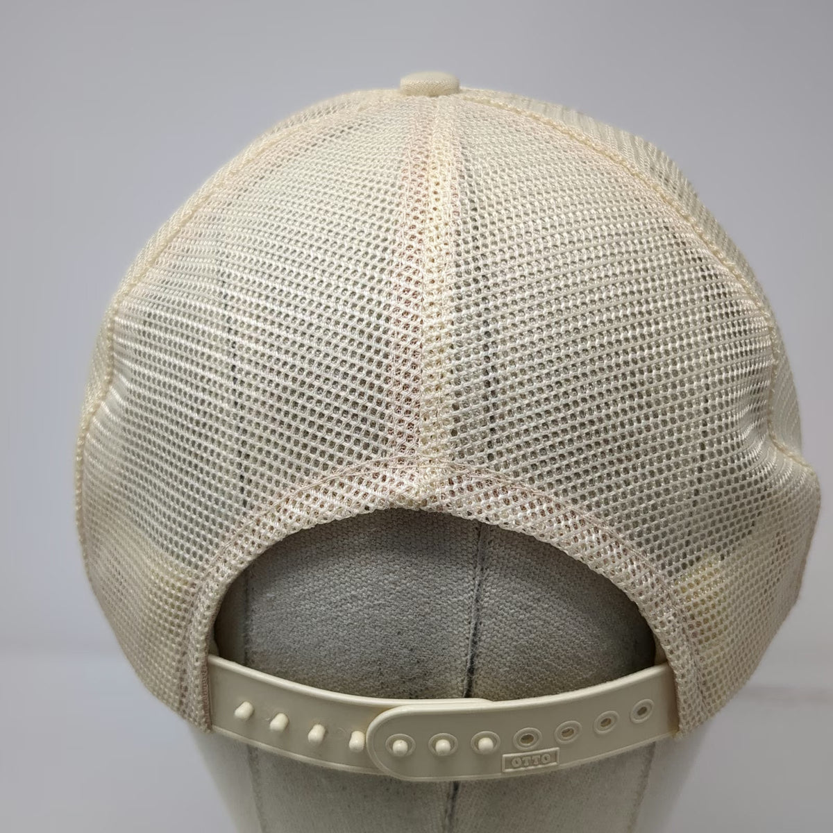 Otto Trucker Hat Beige One Size CART Community Rural Transportation Rope Brim