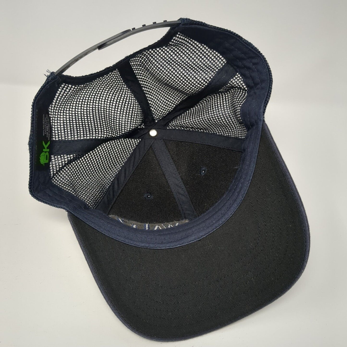 Waltz Snapback Mesh Back Trucker Hat Blue One Size Embroidered BK