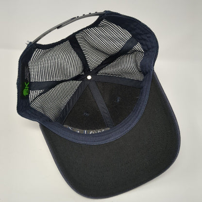 Waltz Snapback Mesh Back Trucker Hat Blue One Size Embroidered BK