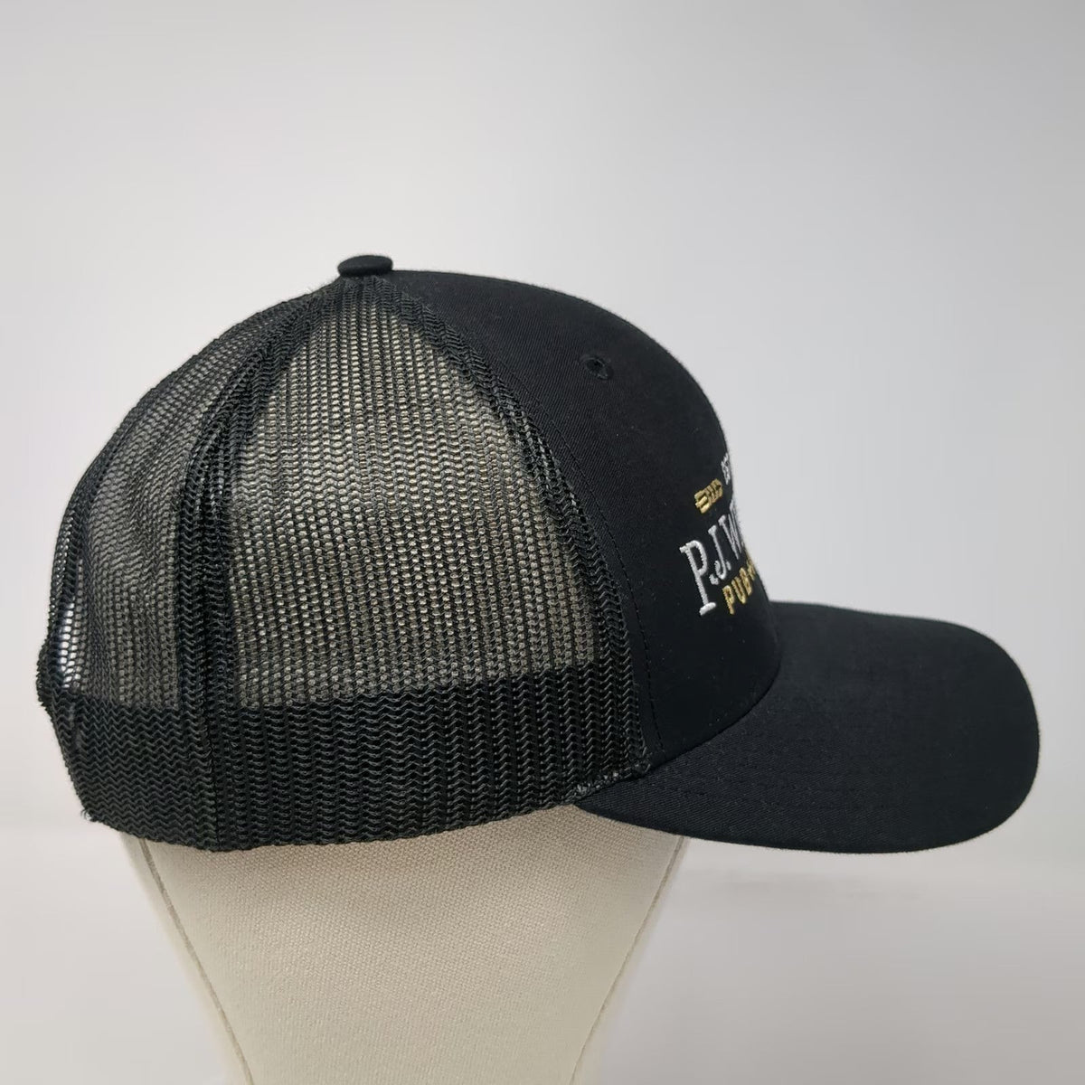 Richardson Trucker Hat Black One Size P.J. Whelihan's Pub Restaurant Mesh Back