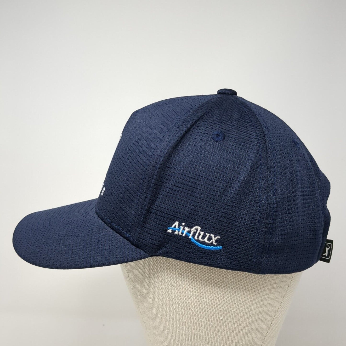 PGA Tour Airflux Strapback Hat Blue One Size Adjustable Embroidered