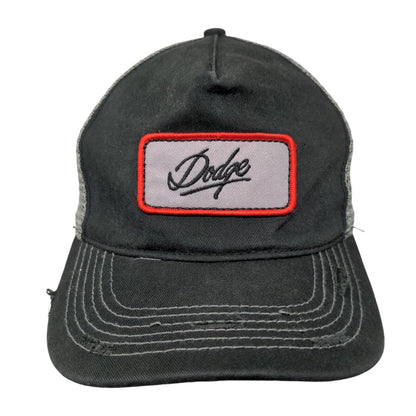 Dodge Patch Strapback Mesh Back Trucker Hat Black OSFA Colorblock