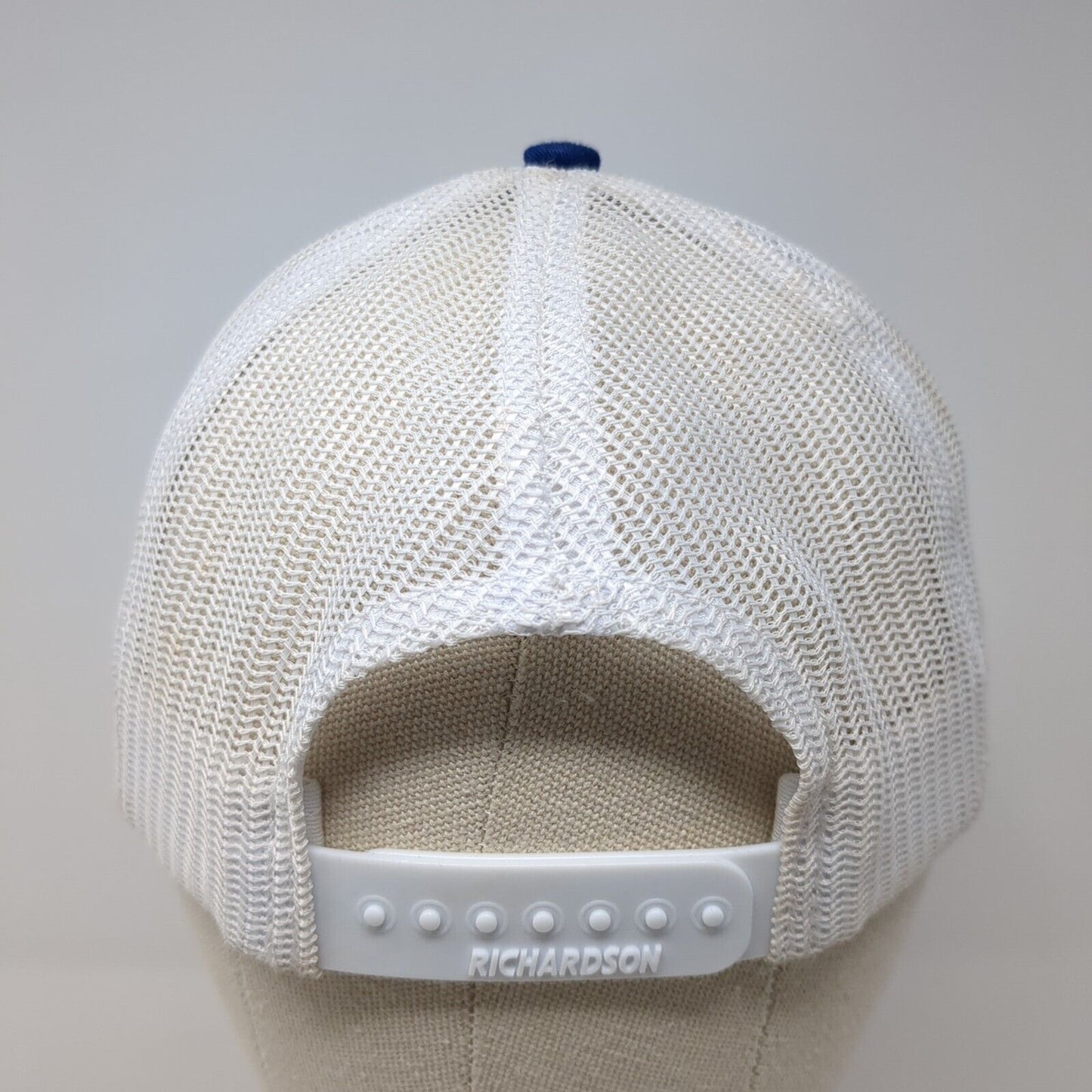 EB Snapback Trucker Hat Blue OS Adjustable Embroidered Mesh Back Richardson