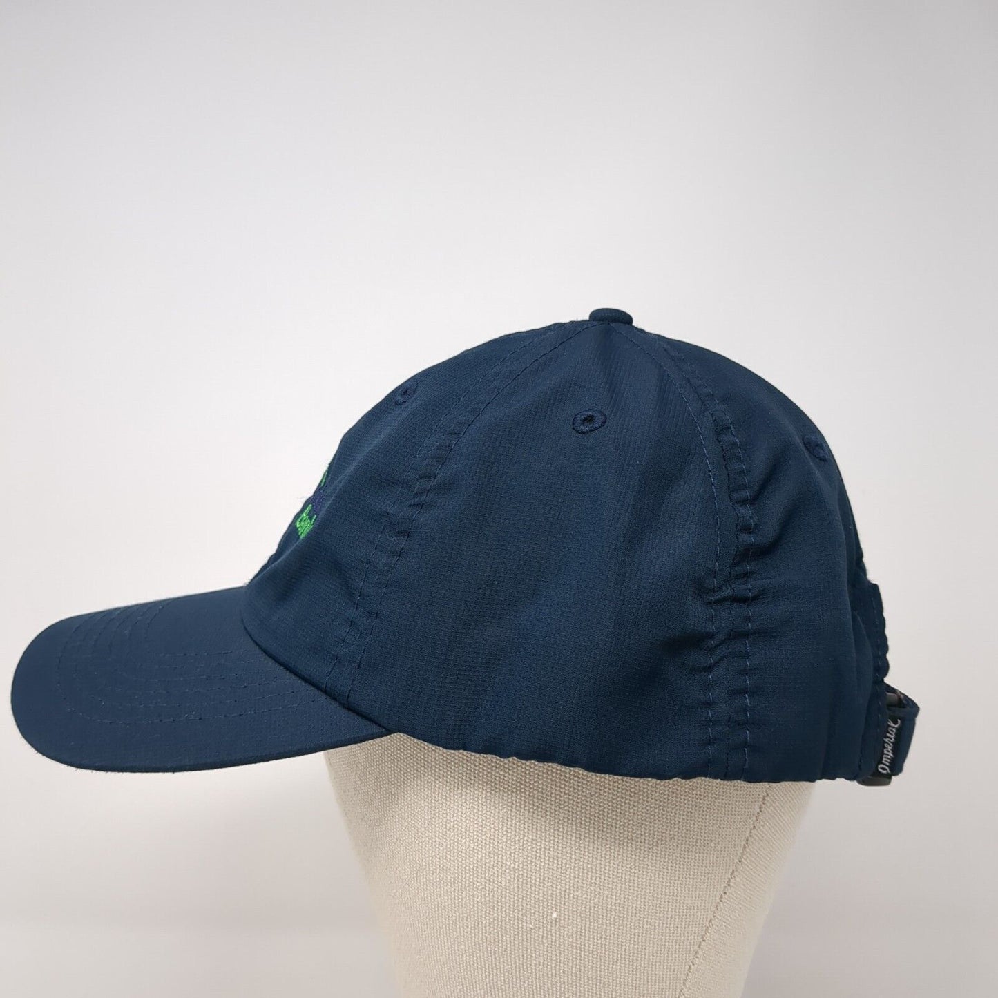 Clear Mountain Bank Strapback Hat Blue XL Fit Adjustable Embroidered Imperial