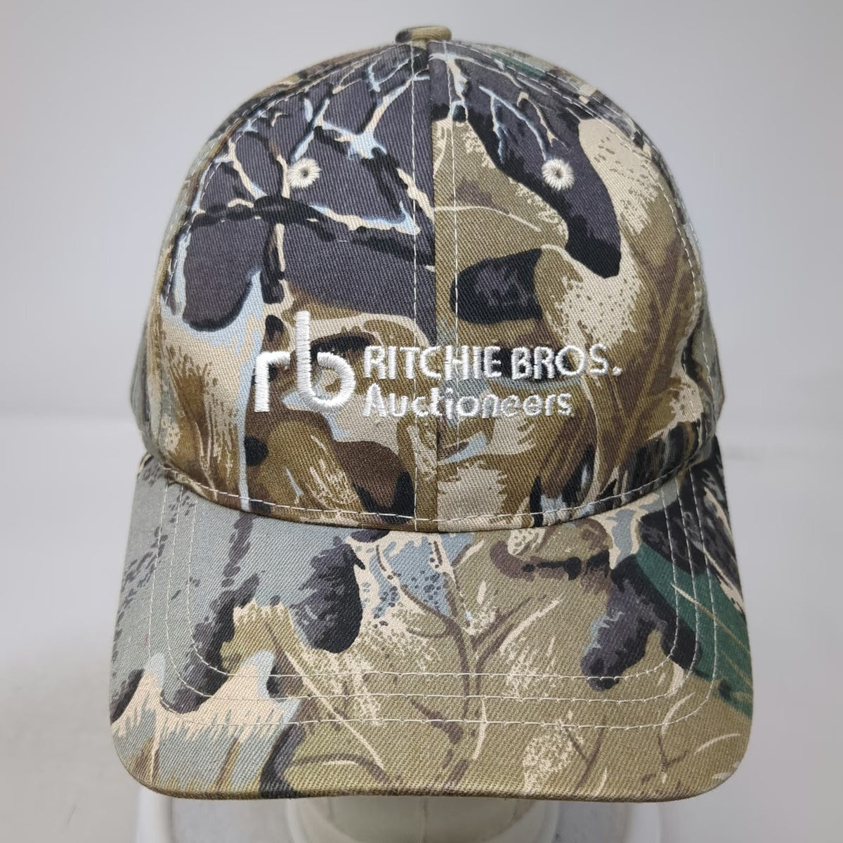 Ritchie Bros Auctioneers Camo Baseball Cap Green One Size Strapback Hat Promo
