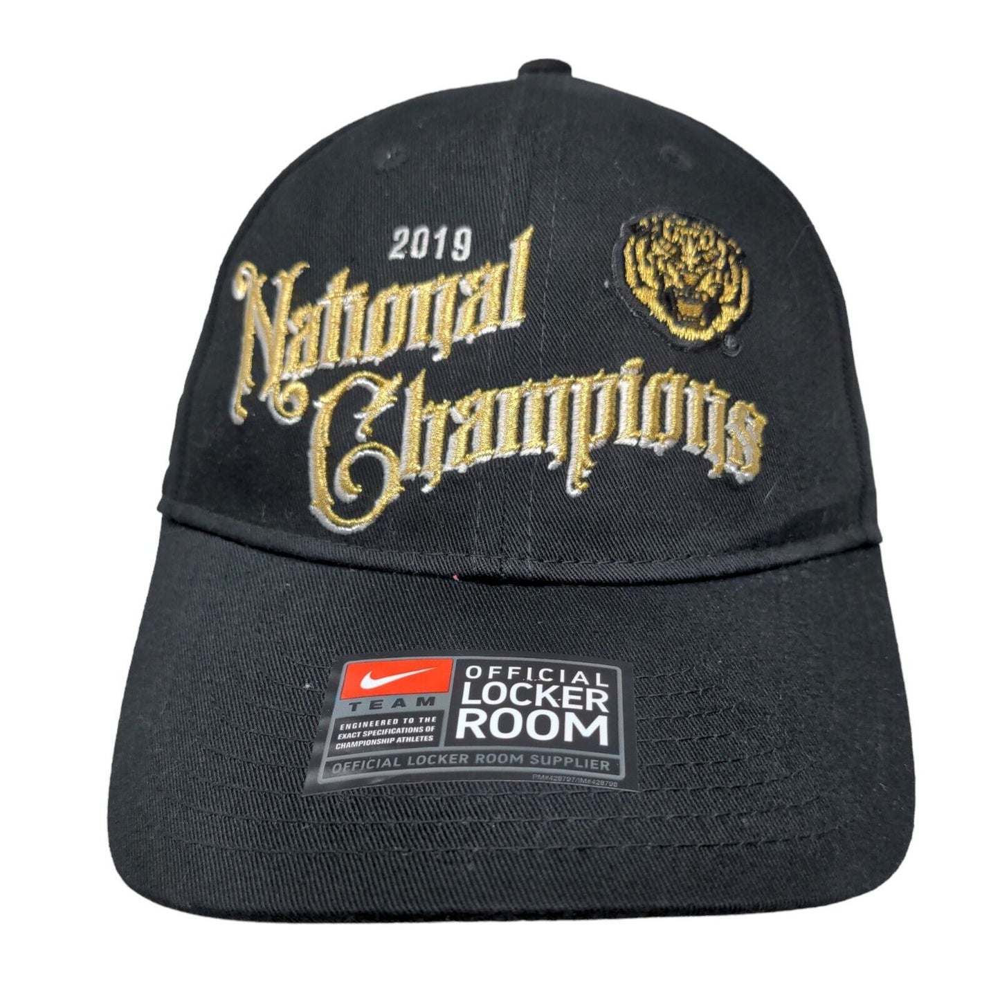 Nike Mens Official Locker Room Slideback Hat 2019 Clemson Tigers National Champs