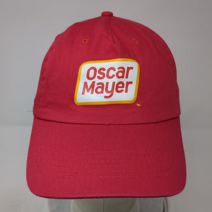 Oscar Mayer Strapback Hat Red One Size Adjustable Solid 6 Panel Hit Wear