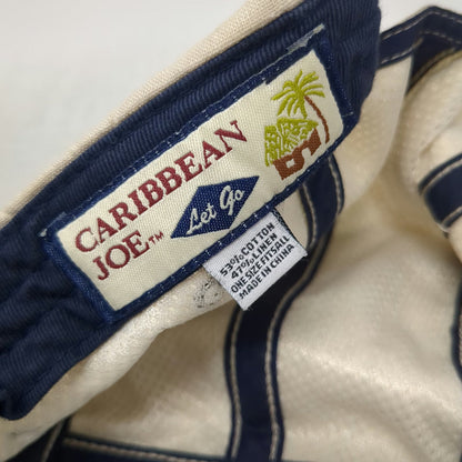 Caribbean Joe 5 Panel Beige One Size Golf Palm Tree Linen Strapback Hat