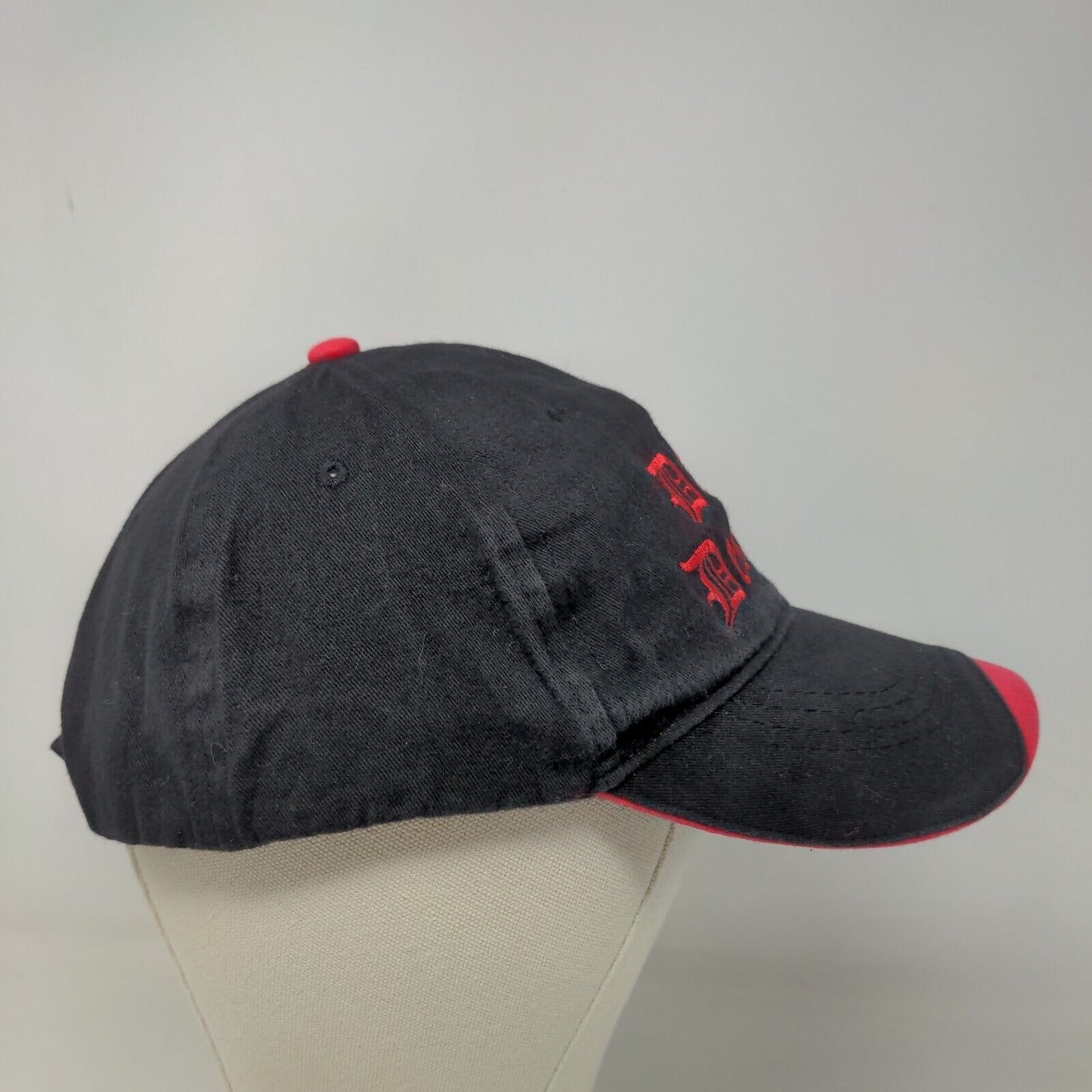 Hit Wear Men's Strapback Hat Black OSFA Embroidered Dirt Design Logo Cotton