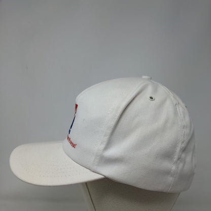 AC Delco Systems Snapback Trucker Hat OSFA White Embroidered Logo Vintage USA