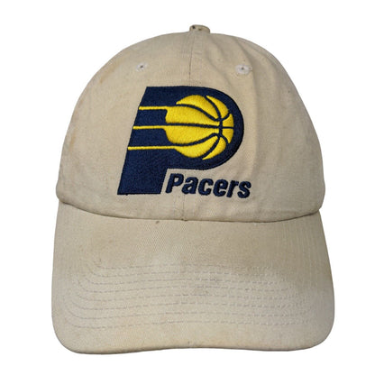 NBA Indiana Pacers Slideback Hat Tan Adjustable Embroidered Chevy Chevrolet Logo