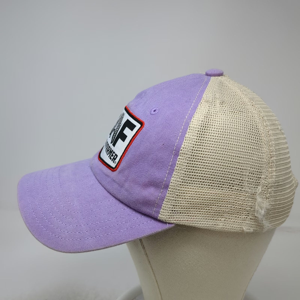 HAF Hug A Farmer Trucker Hat Purple One Size Mesh Snapback Corn Agriculture