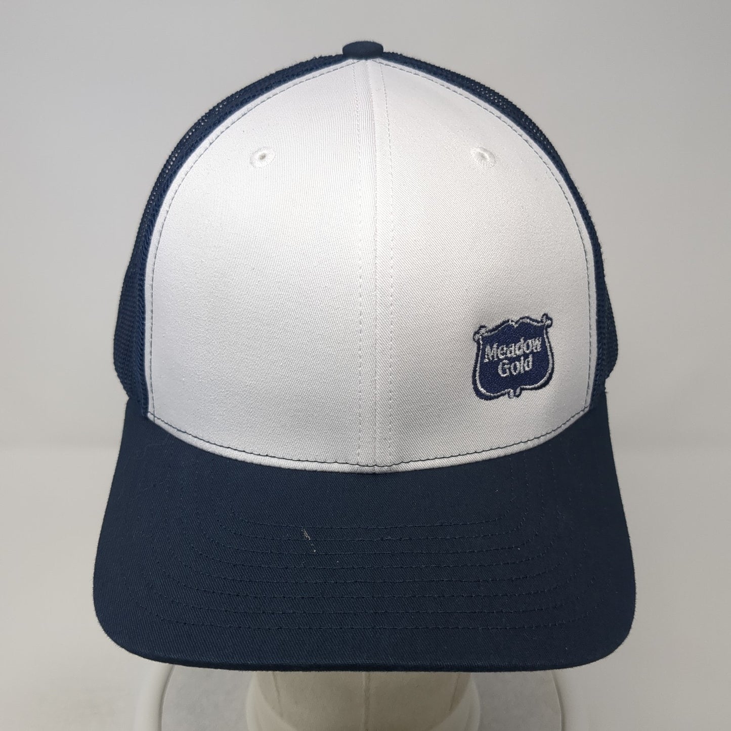 Meadow Golf Snapback Trucker Hat Blue One Size Adjustable Mesh Back Richardson