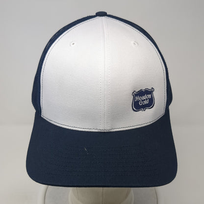 Meadow Golf Snapback Trucker Hat Blue One Size Adjustable Mesh Back Richardson