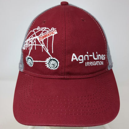 360 Apparel Baseball Cap Red Gray One Size Mesh Back Zimmatic Irrigation Hat
