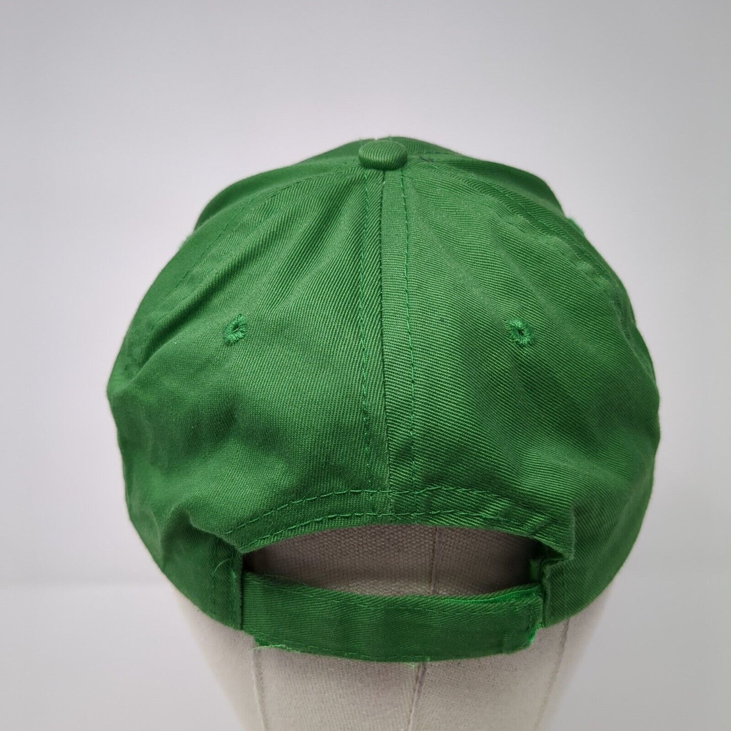 John Deere Strapback Hat Green One Size Solid Embroidered 6 Panel