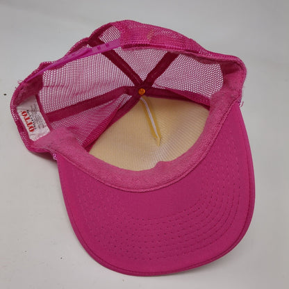Barley Brown's Beer Snapback Trucker Hat Pink OSFM Mesh Back Rope Otto