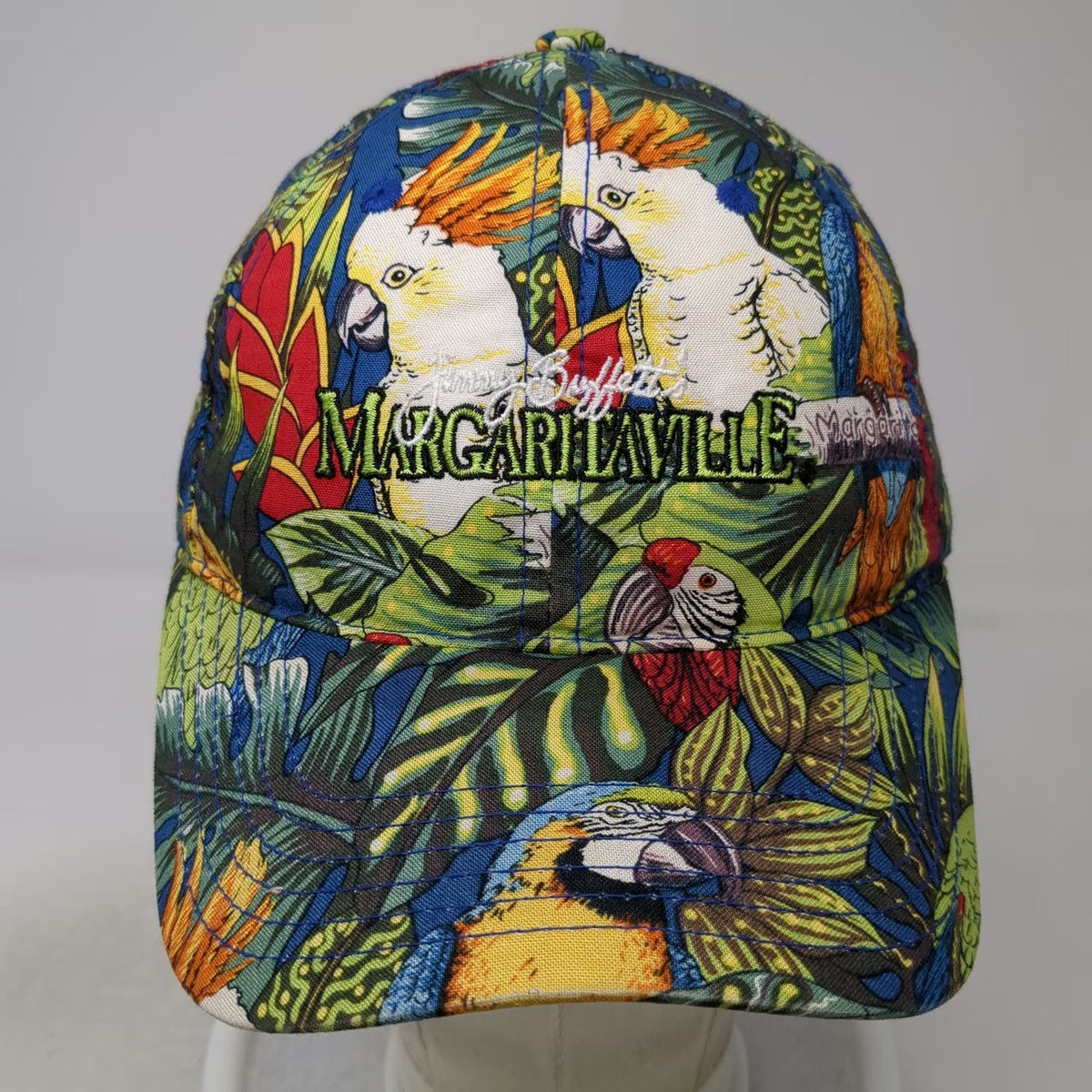 Jimmy Buffett Margaritaville Baseball Cap Blue One Size Parrot Strapback Hat