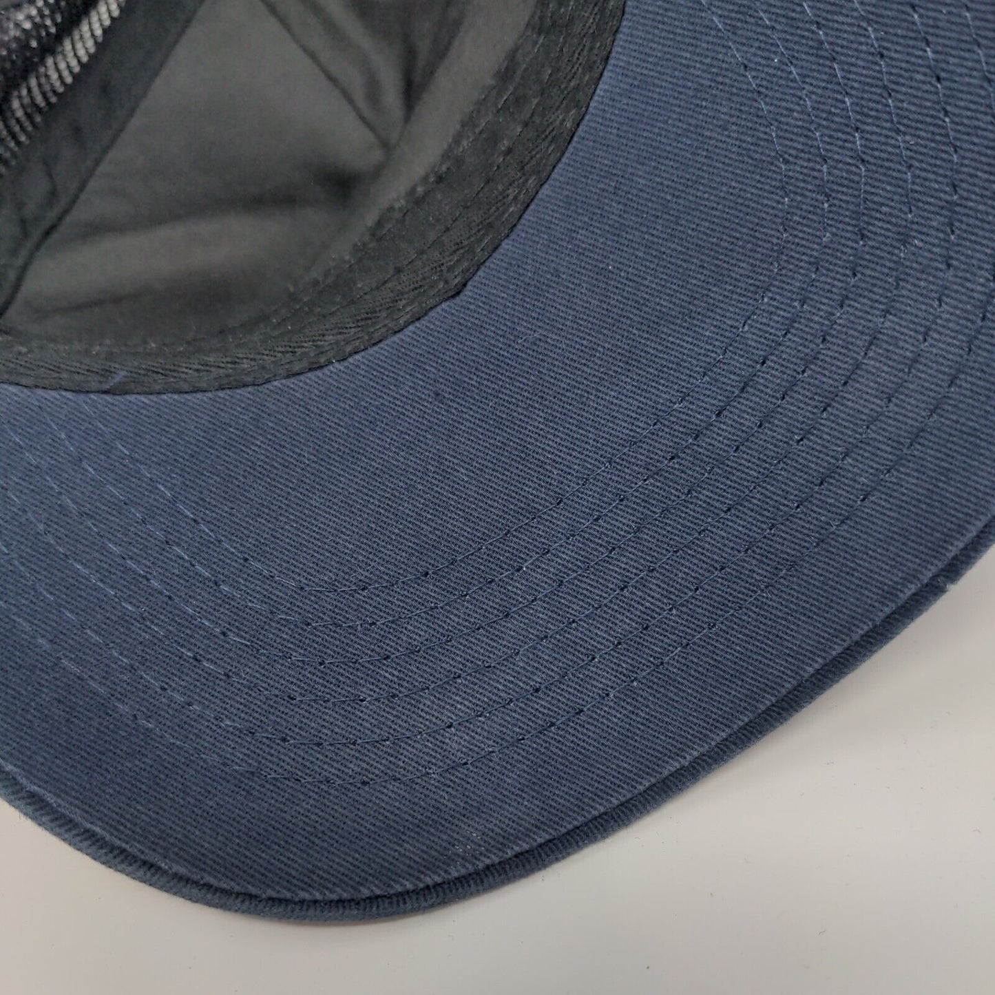 American Flag Snapback Trucker Hat Blue OSFA Adjustable Patriotic Mesh Back