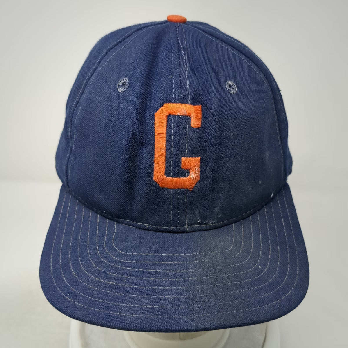 New Era Baseball Cap Blue One Size G Embroidered Green Under Brim Fitted Hat