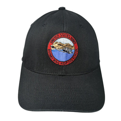 US Navy Rotary Wing Weapons School Fitted Hat Black Size S/M Embroidered Logo