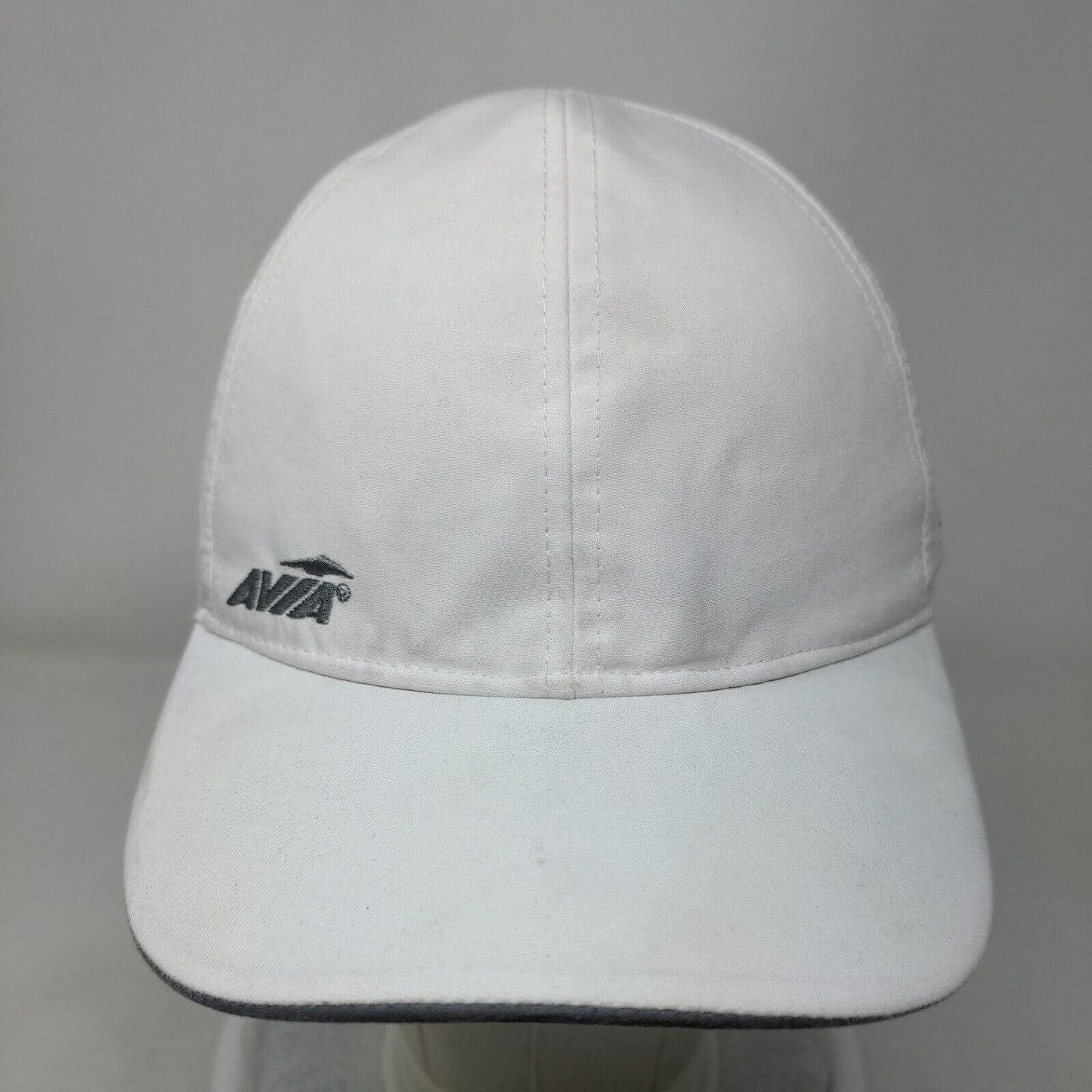 Avia Strapback Hat White OSFM Adjustable Embroidered Breathable 6 Panel